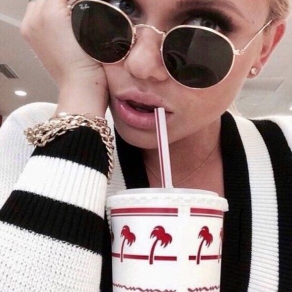 Ray Ban Round Metal Gold Frame RB3447 - Picture 10 of 12